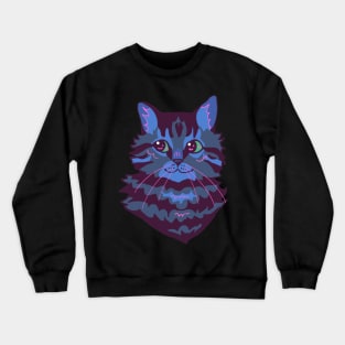 Louis Wain style cat Crewneck Sweatshirt